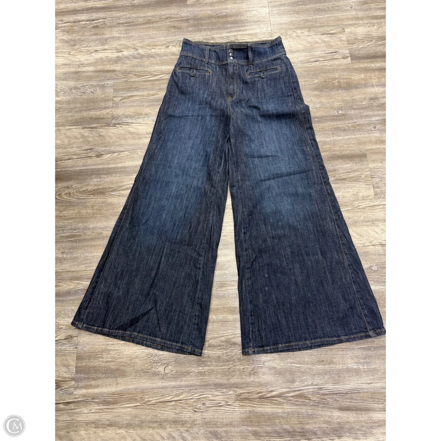 Jeans Flared By Pilcro In Blue Denim, Size: 10