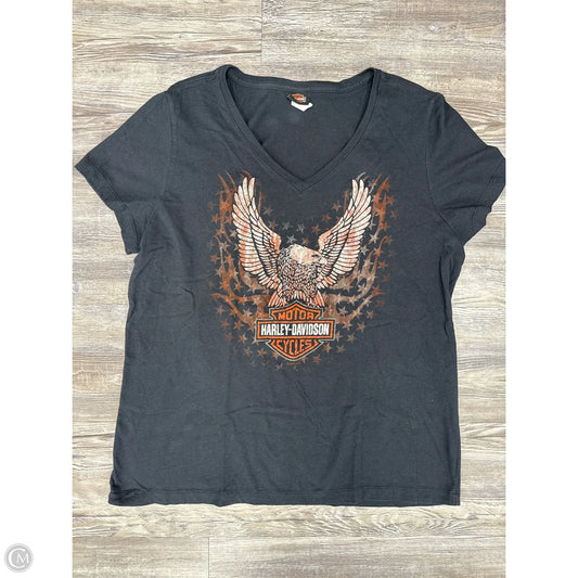 Top Short Sleeve By Harley Davidson In Black, Size: Xl