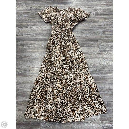 Dress Casual Maxi By Anthropologie In Animal Print, Size: Xs