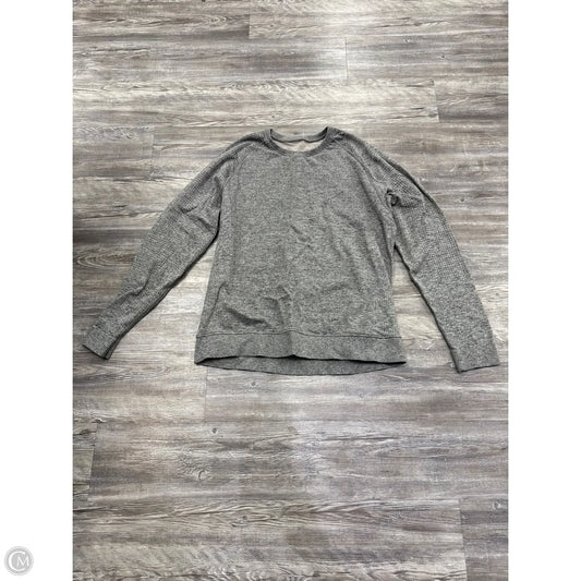 Athletic Top Long Sleeve Crewneck By Lululemon In Grey, Size: 2x