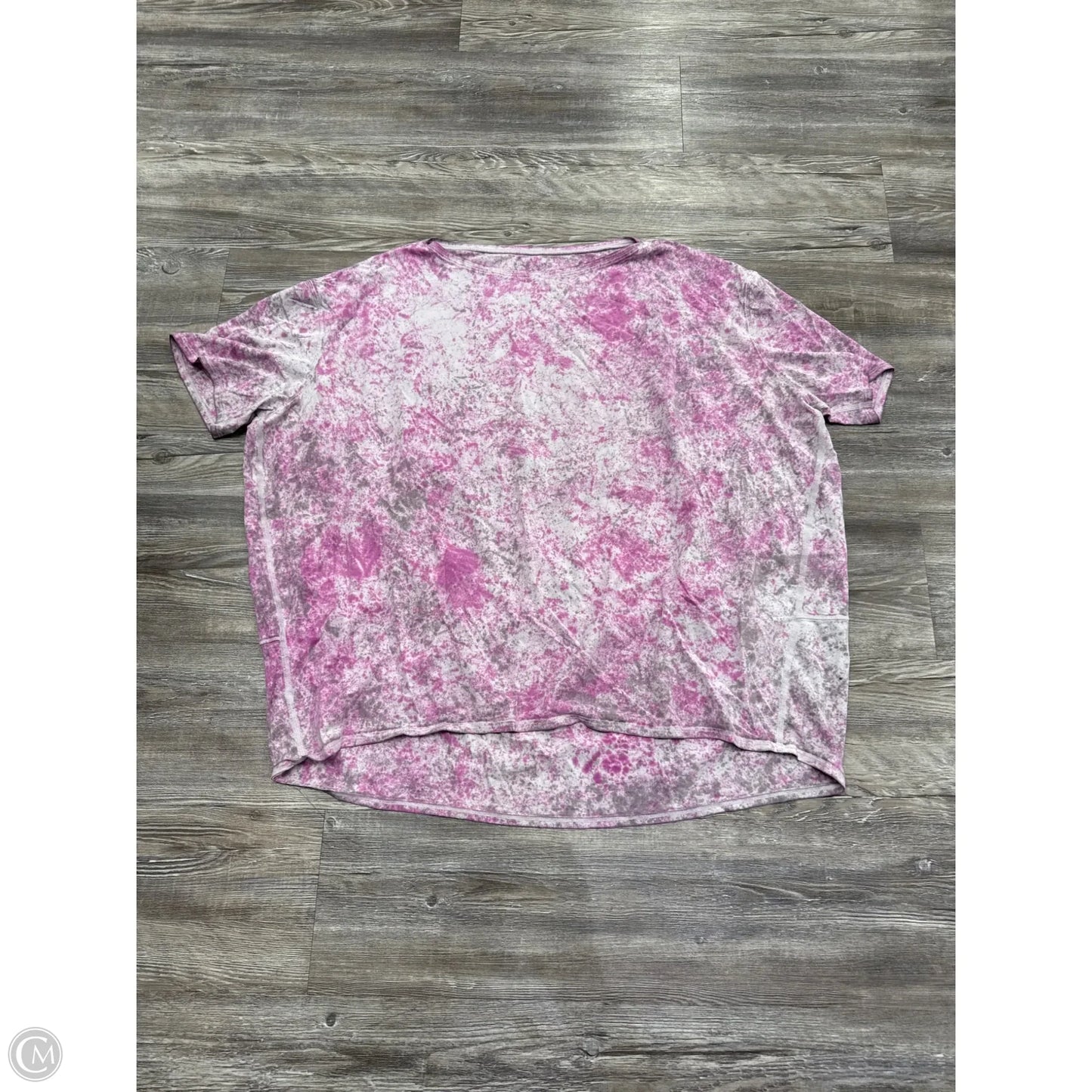 Athletic Top Short Sleeve By Lululemon In Pink, Size: 2x