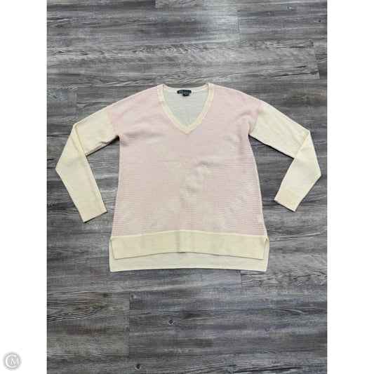 Sweater Cashmere By Vince In Cream & Pink, Size: Xs
