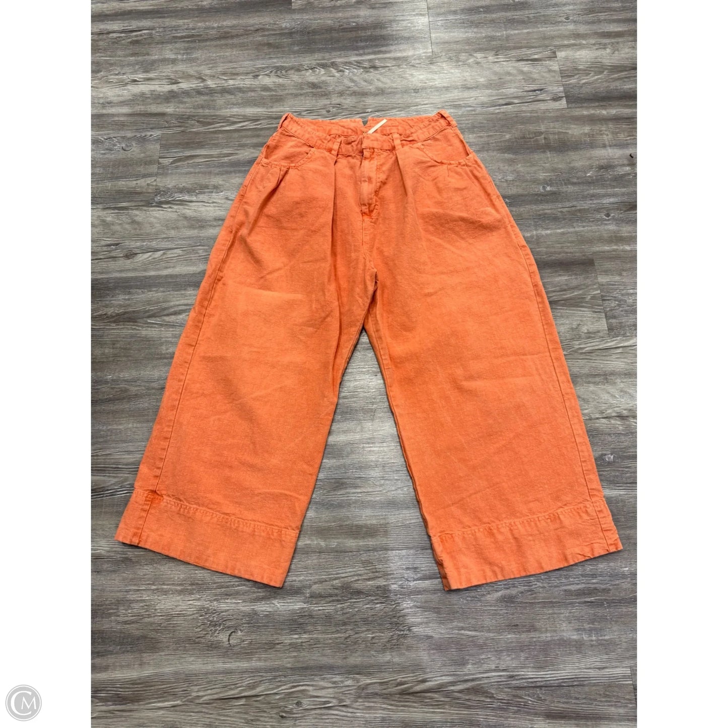 Pants Cropped By Free People In Orange, Size: 8