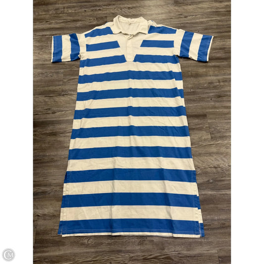 Dress Casual Maxi By Daily Practice By Anthropologie In Blue & White, Size: L