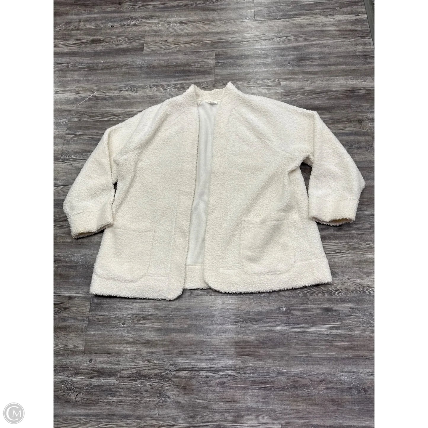 Coat Faux Fur & Sherpa By Haven In White, Size: Xxl
