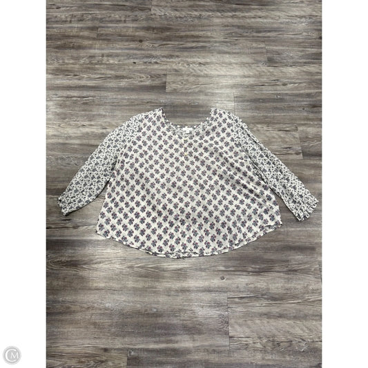 Top Long Sleeve By J. Jill In White, Size: 2x