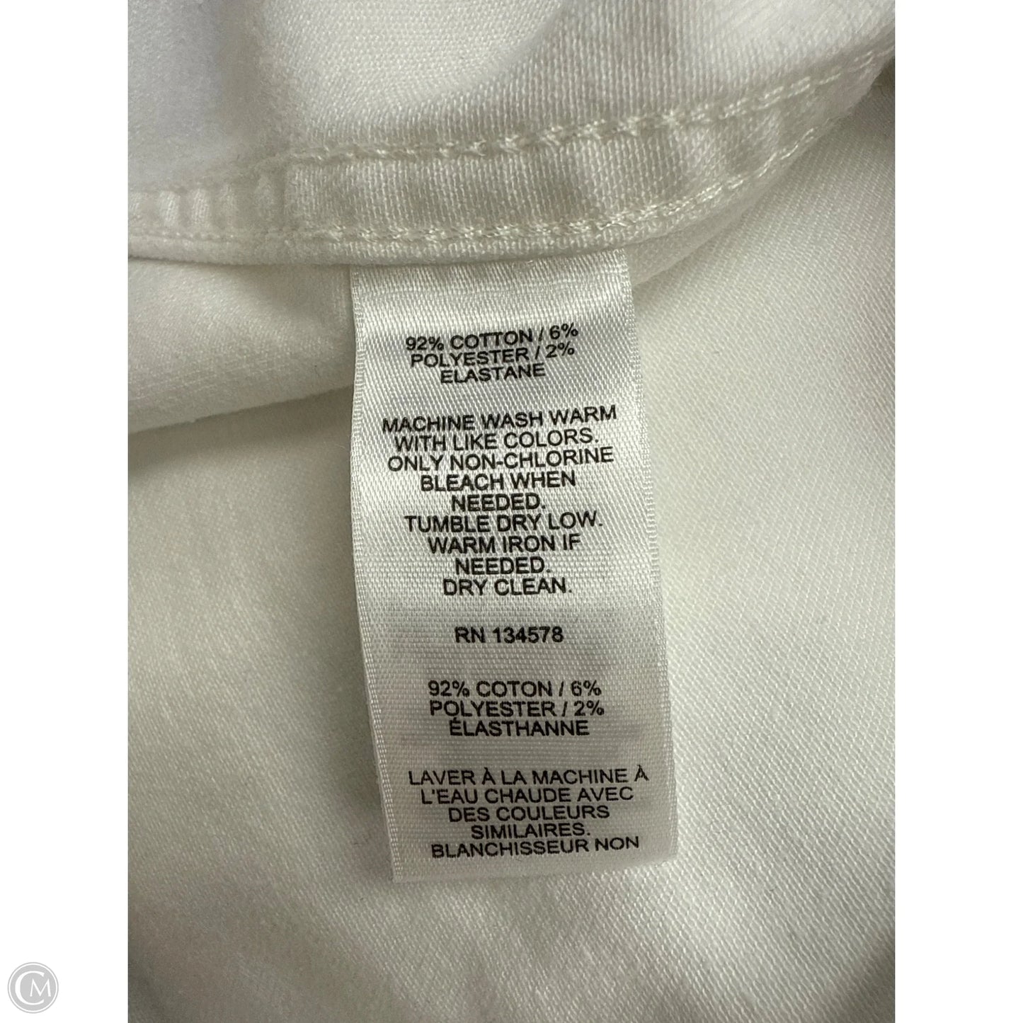 Jeans Wide Leg By Vineyard Vines In White Denim, Size: 10