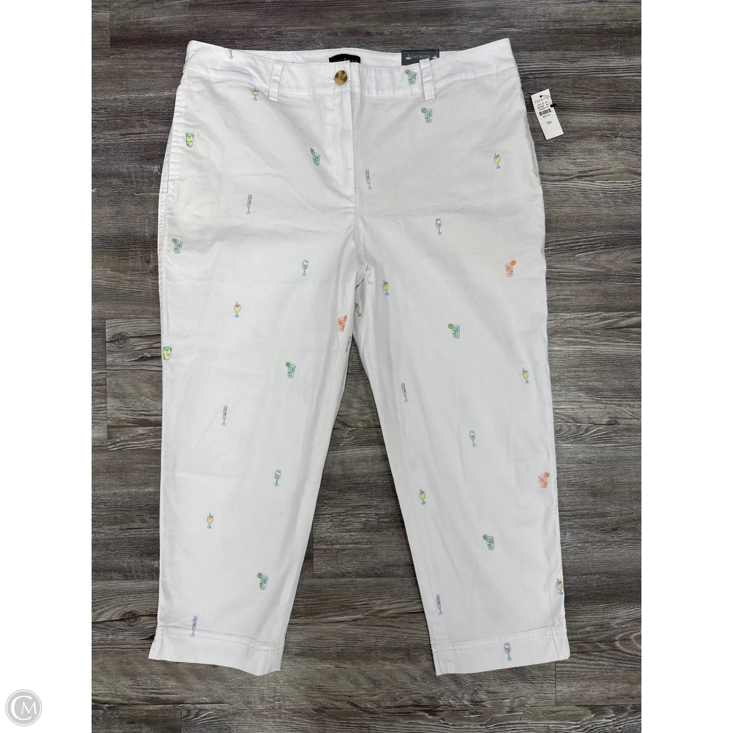 Pants Cropped By Talbots In White, Size: 12