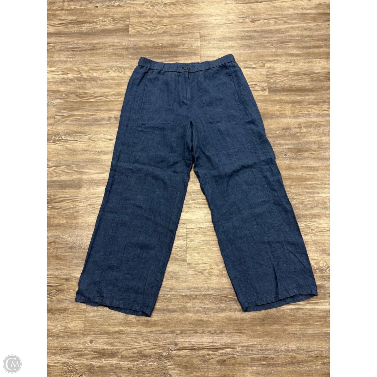 Pants Linen By Eileen Fisher In Blue, Size: M