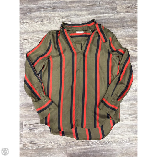 Top Long Sleeve By Equipment In Green, Size: L