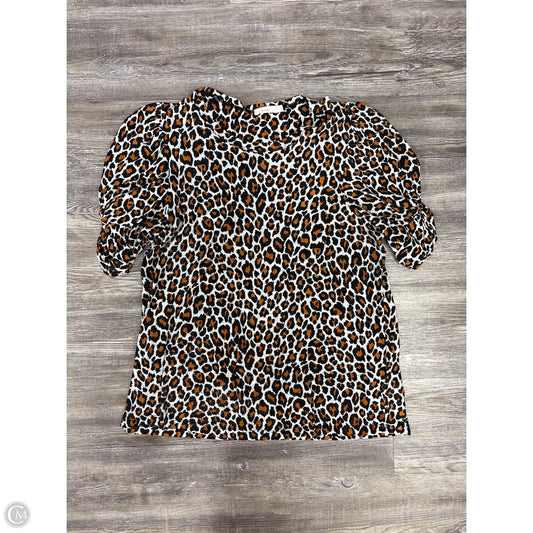 Top Short Sleeve By Alc In Animal Print, Size: L