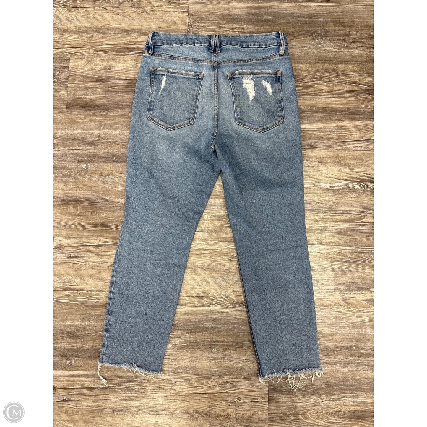 Jeans Straight By Good American In Blue Denim, Size: 10