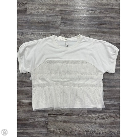 Top Short Sleeve By Maeve In White, Size: Xl