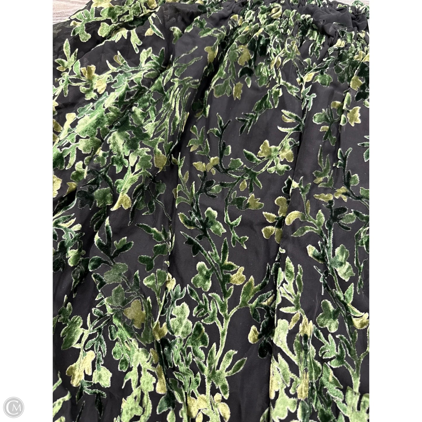 Top Long Sleeve By Anthropologie In Black & Green, Size: 2x