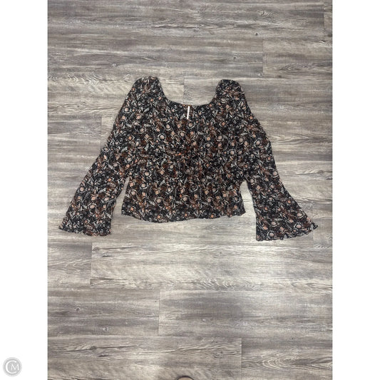 Top Long Sleeve By Free People In Black, Size: S