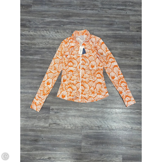 Athletic Jacket By Tommy Bahama In Orange & White, Size: S
