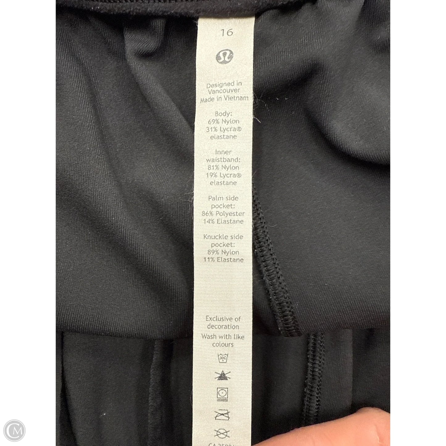 Athletic Pants By Lululemon In Black, Size: 16