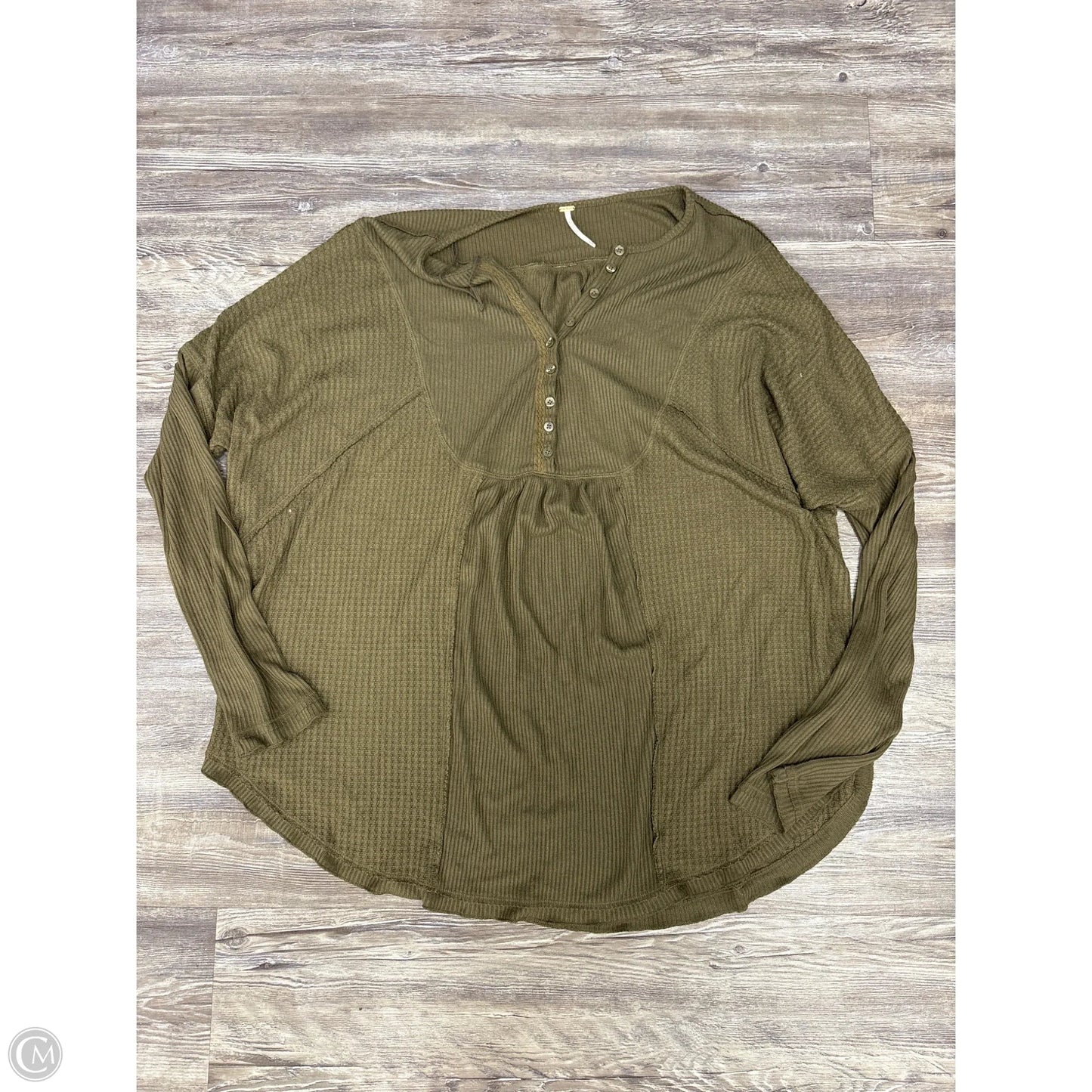 Top Long Sleeve By Free People In Green, Size: Xl