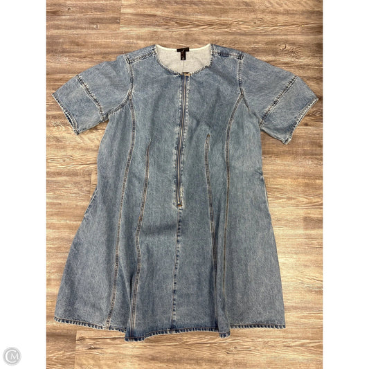 Dress Casual Midi By Future Collective In Blue Denim, Size: 1x