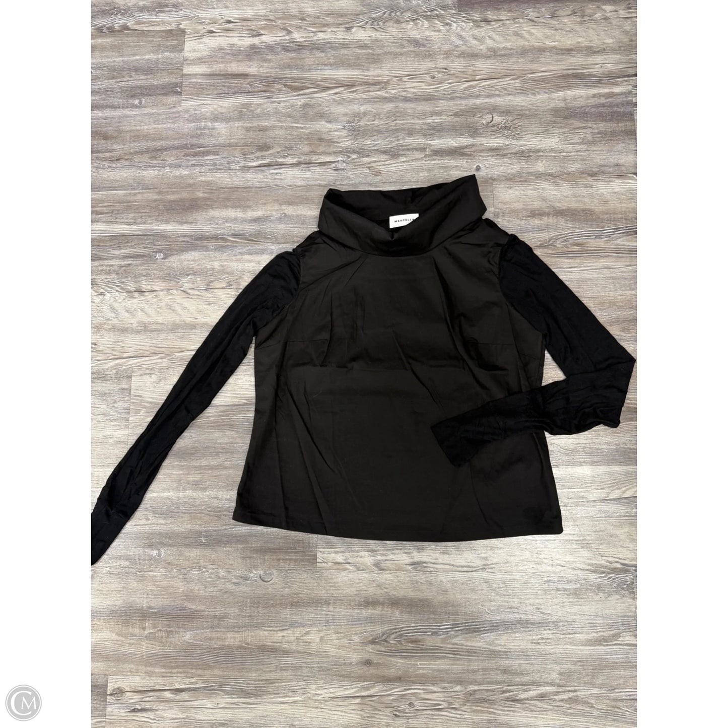 Top Long Sleeve By Cmb In Black, Size: L