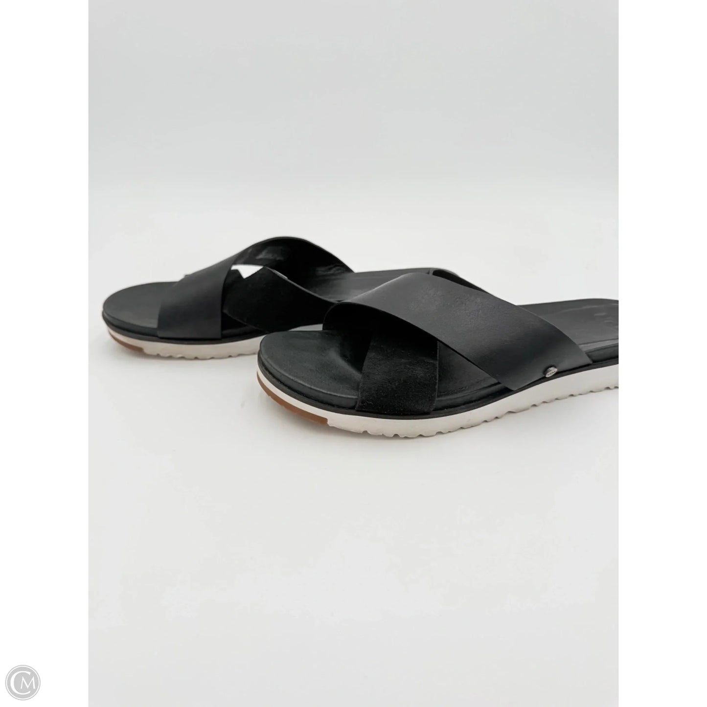 Sandals Flats By Ugg In Black, Size: 8.5