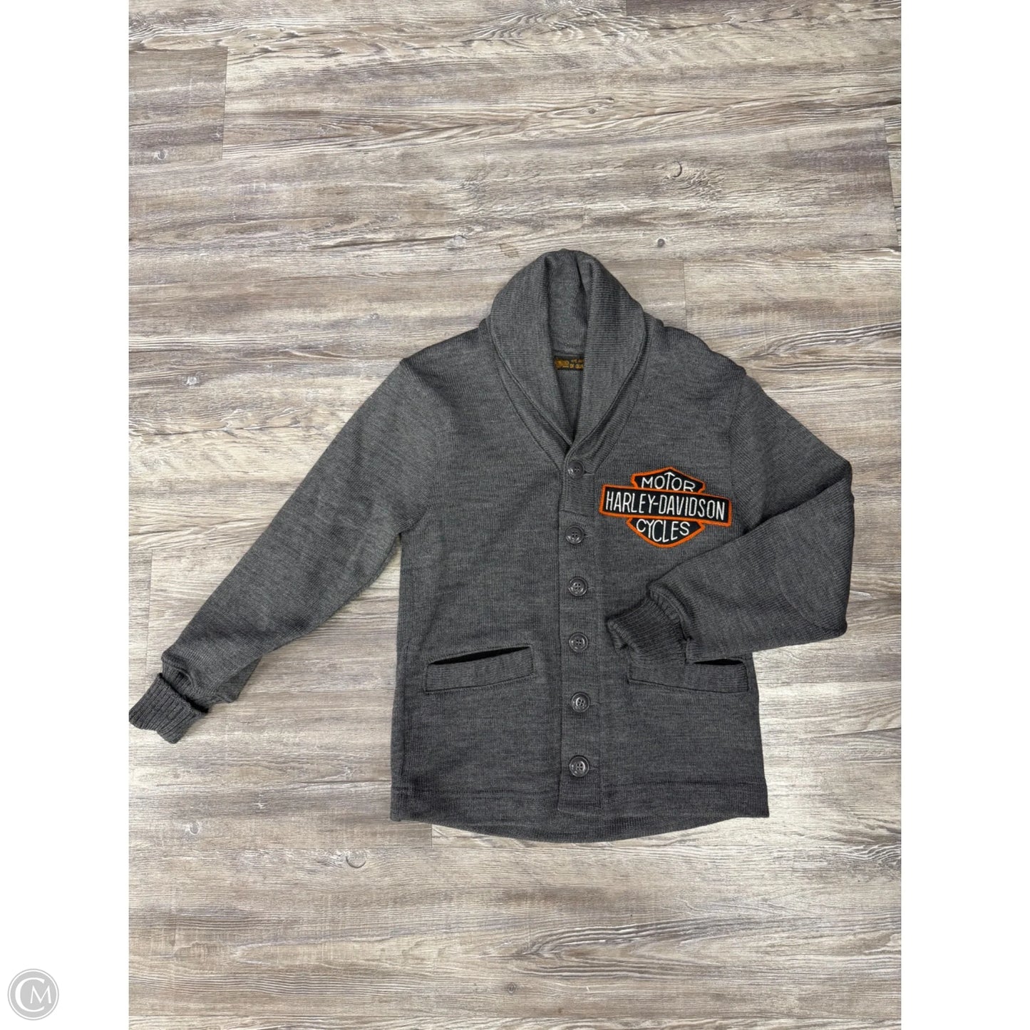 Sweater Cardigan By Harley Davidson In Grey, Size: Xs