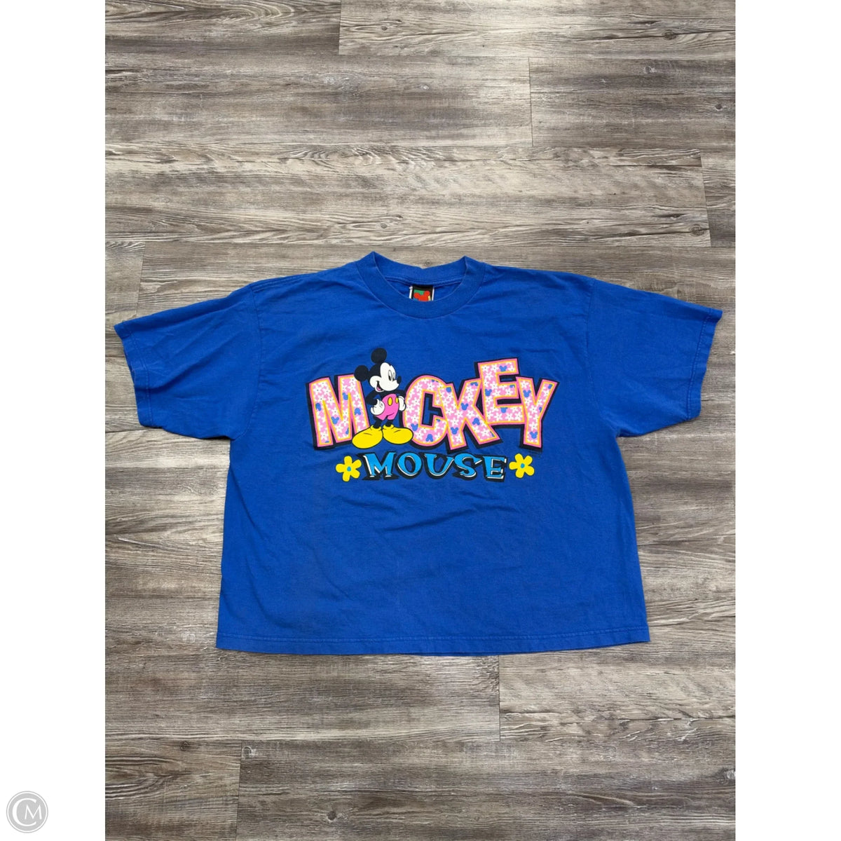 Top Short Sleeve By Mickey Unlimited In Blue, Size: M