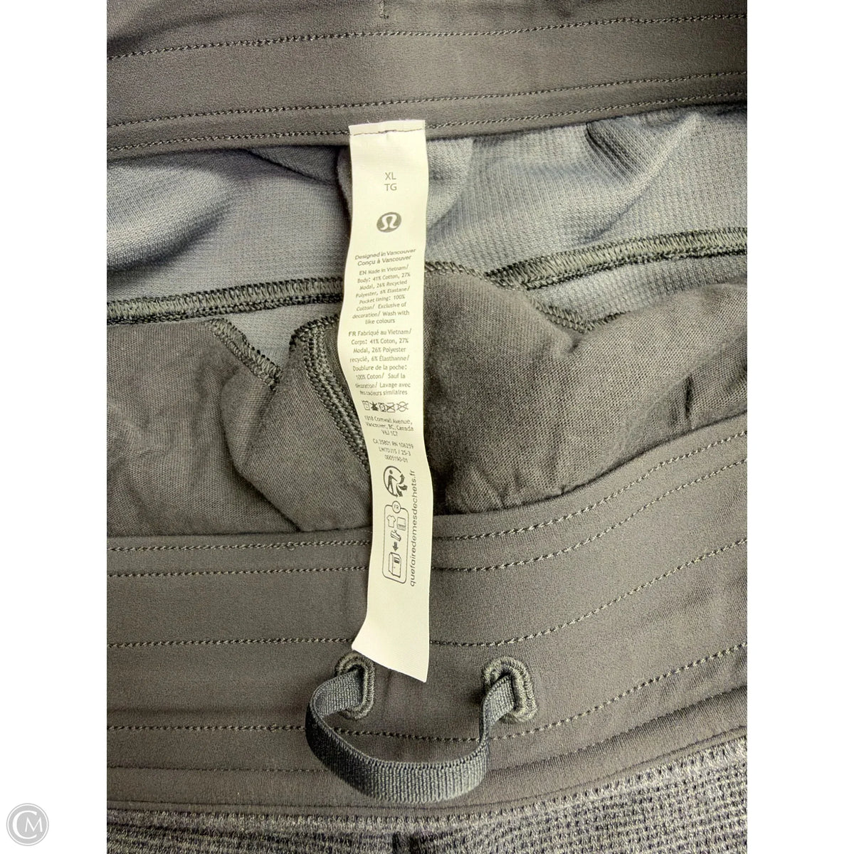 Athletic Shorts By Lululemon In Grey, Size: Xl