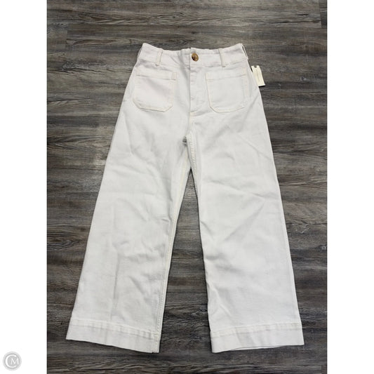 Jeans Cropped By Maeve In White Denim, Size: 6