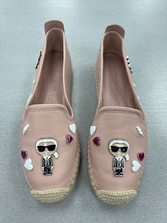Pink Shoes Heels Platform Karl Lagerfeld, Size 8
