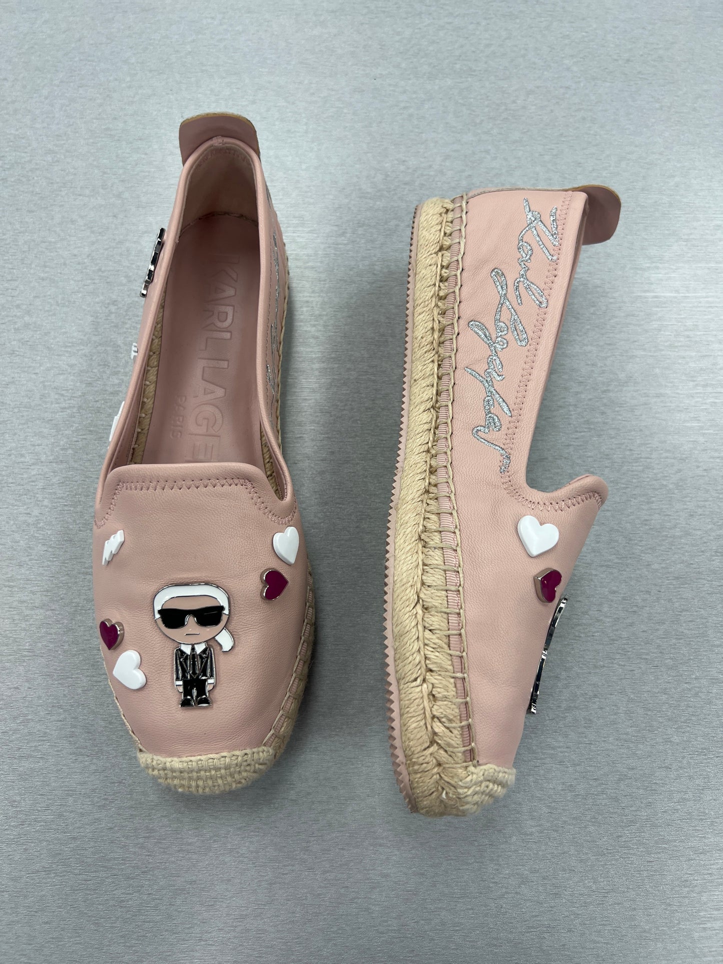 Pink Shoes Heels Platform Karl Lagerfeld, Size 8