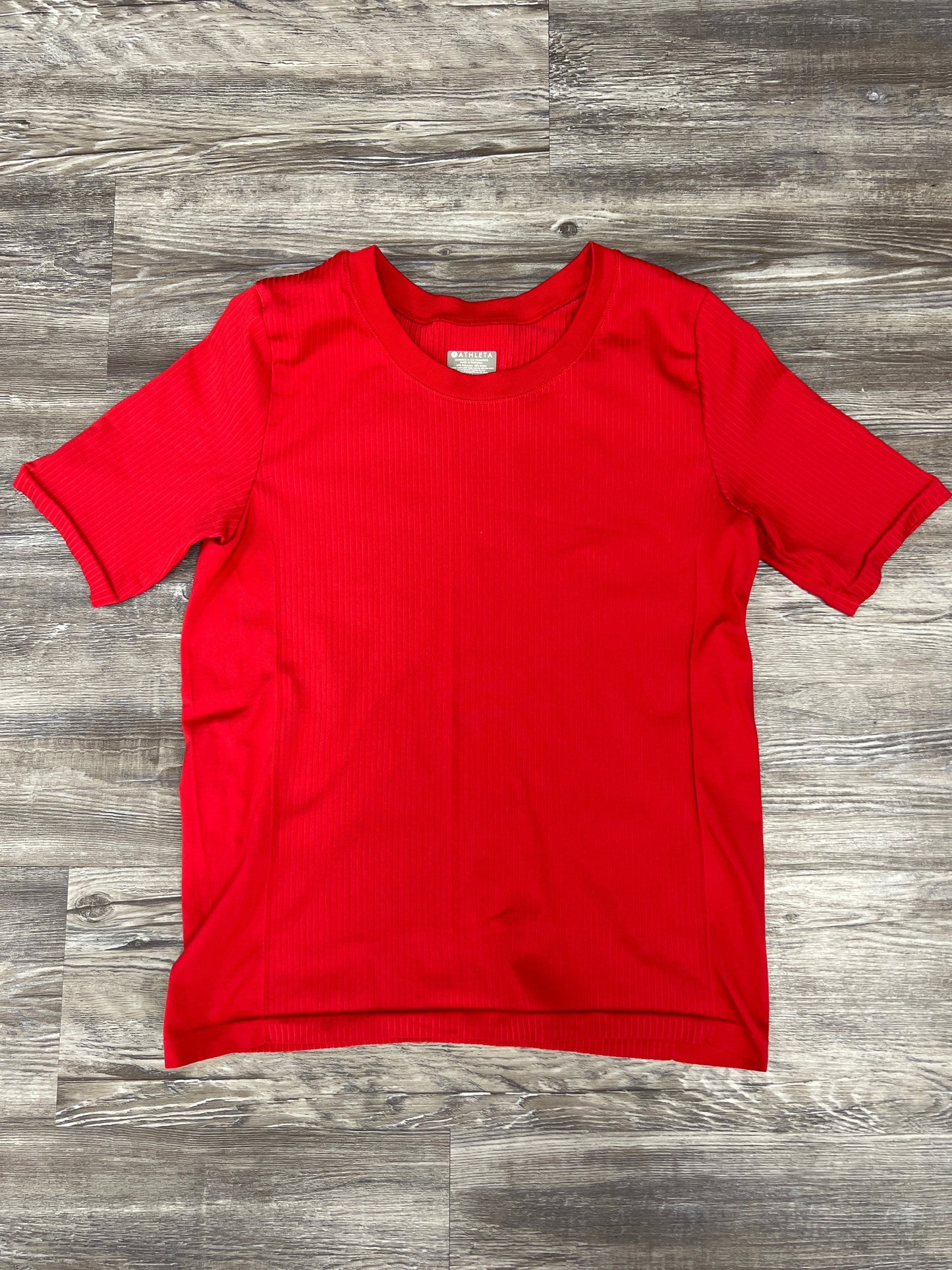 Red Athletic Top Short Sleeve Athleta, Size M