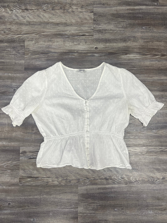 White Top Short Sleeve Madewell, Size M