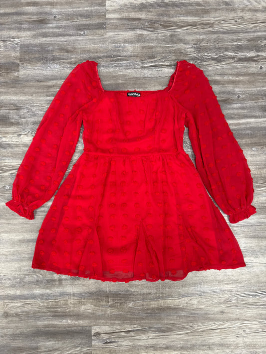 Dress Casual Short By Crystal Doll  In Red, Size: L