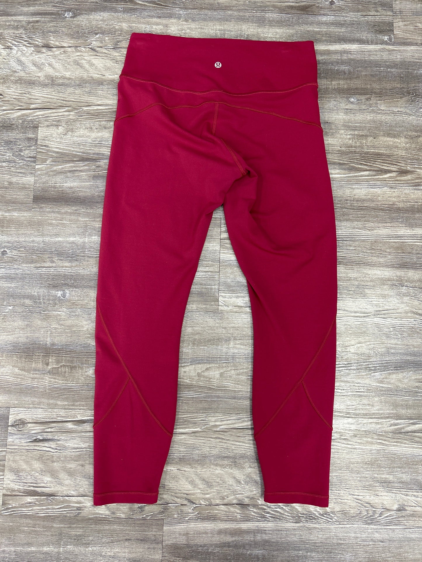 Athletic Leggings By Lululemon In Red, Size: 10