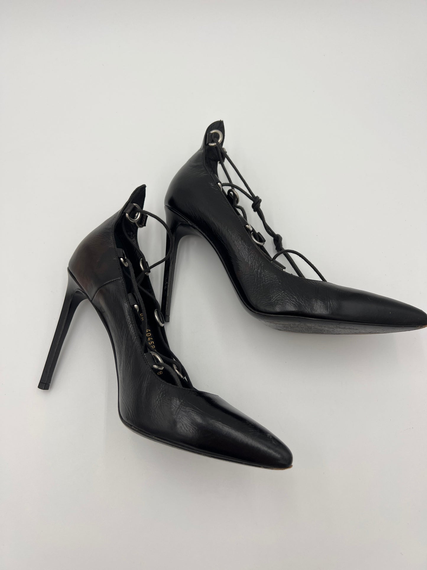 Shoes Luxury Designer By Yves Saint Laurent In Black, Size: 8