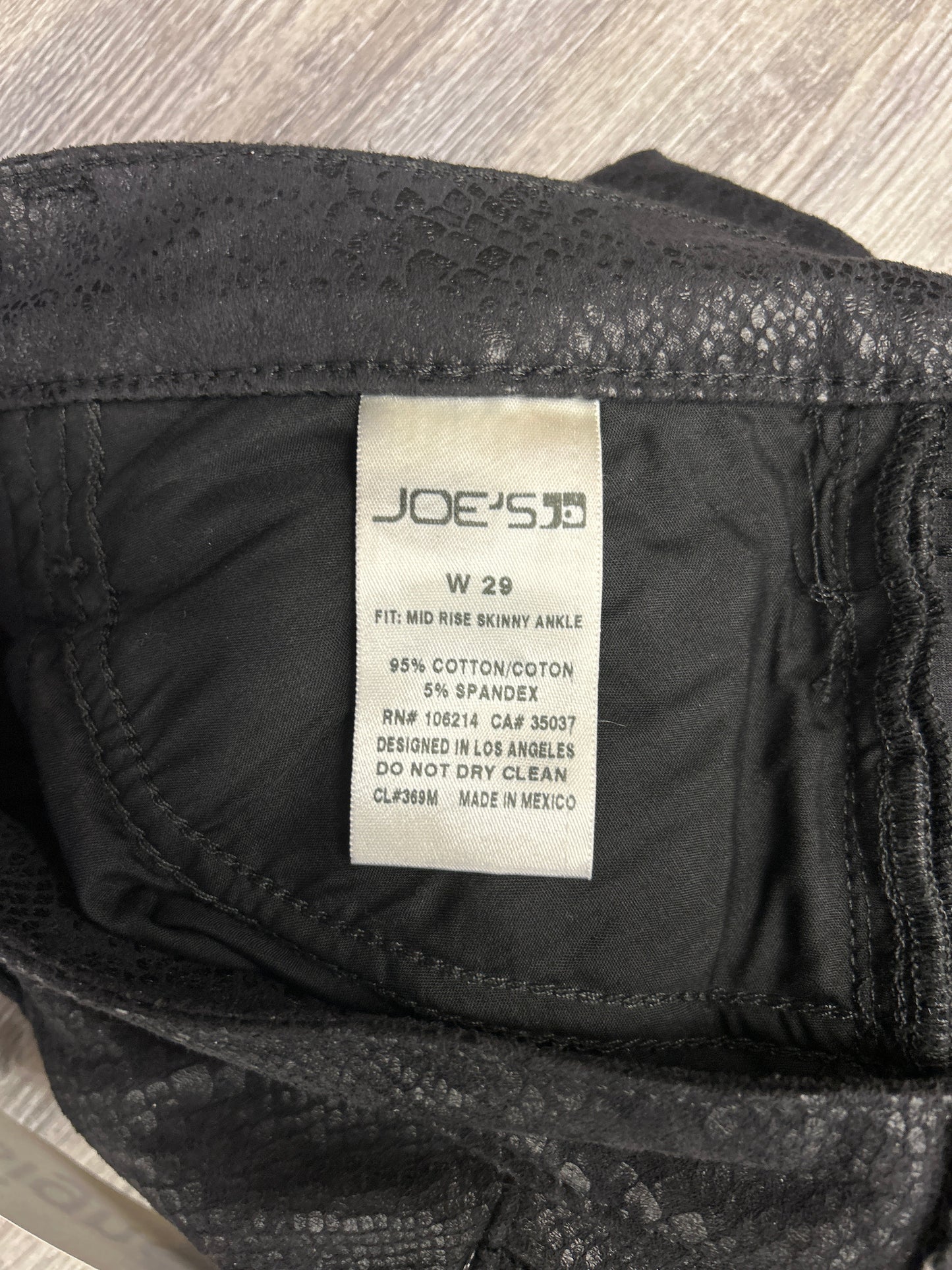 Pants Designer By Joes Jeans In Black, Size: 8