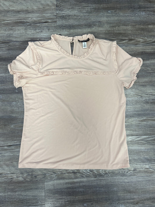 Top Short Sleeve Designer By Karl Lagerfeld In Pink, Size: M