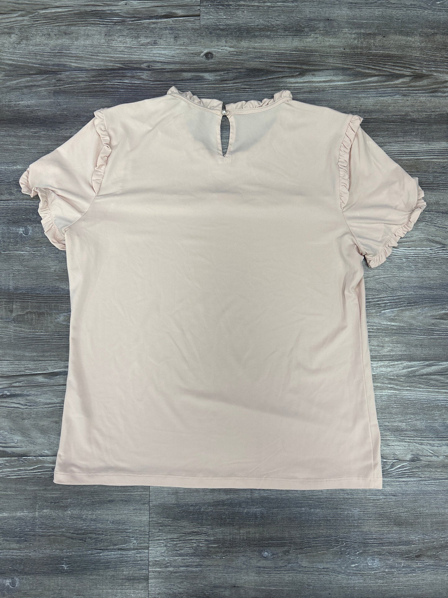 Top Short Sleeve Designer By Karl Lagerfeld In Pink, Size: M