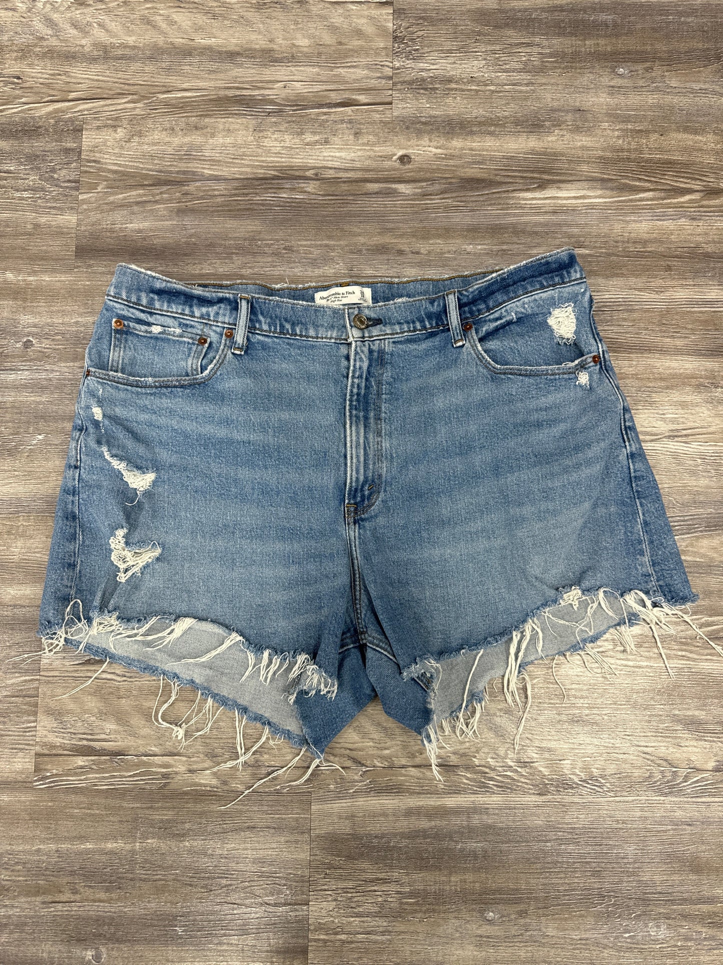 Shorts By Abercrombie And Fitch In Blue Denim, Size: 18