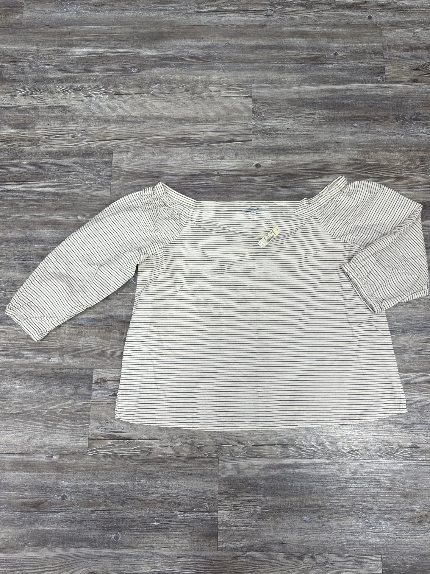 Top 3/4 Sleeve By Madewell In Striped Pattern, Size: Xl