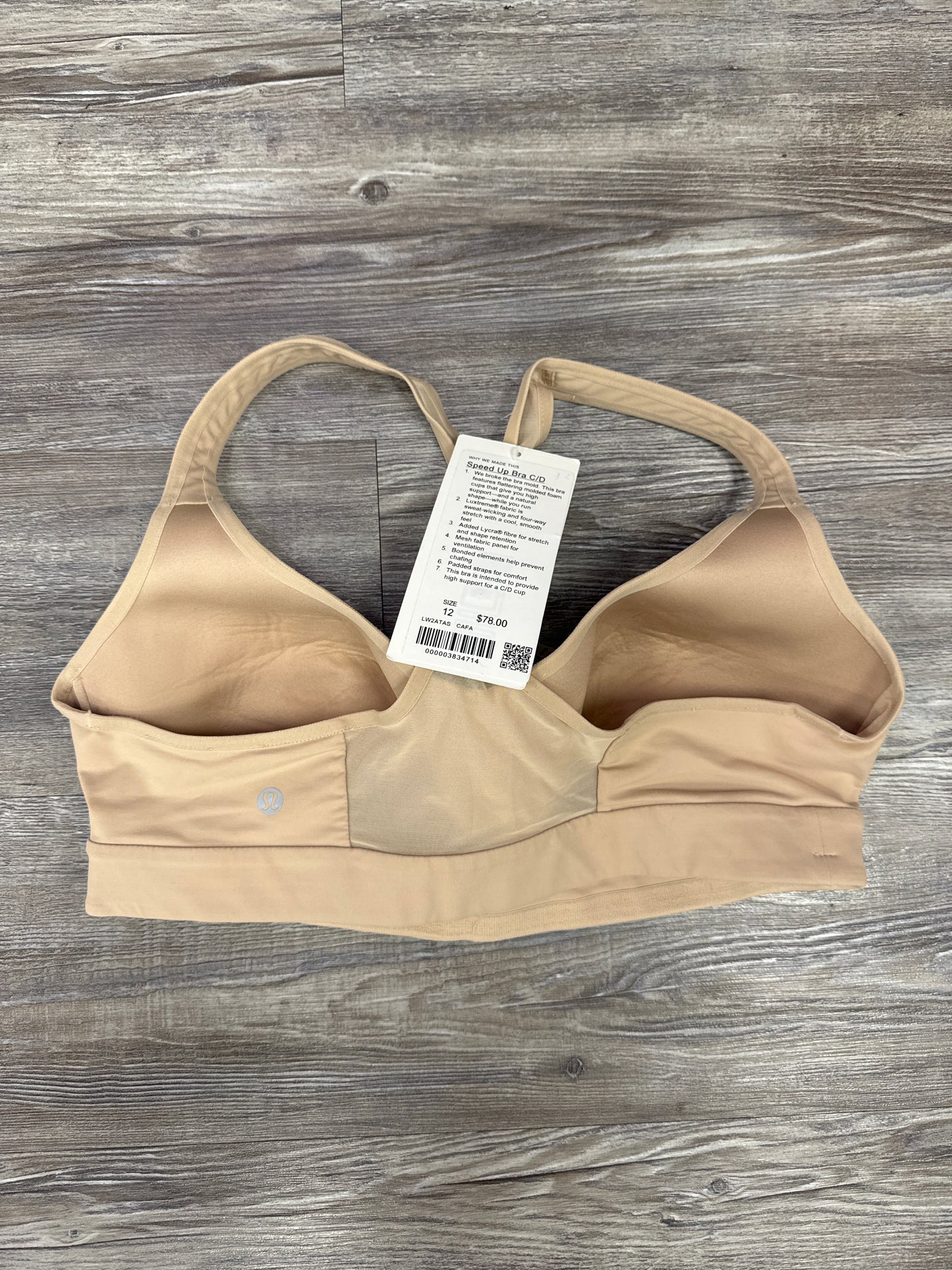 Athletic Bra By Lululemon In Tan, Size: 12