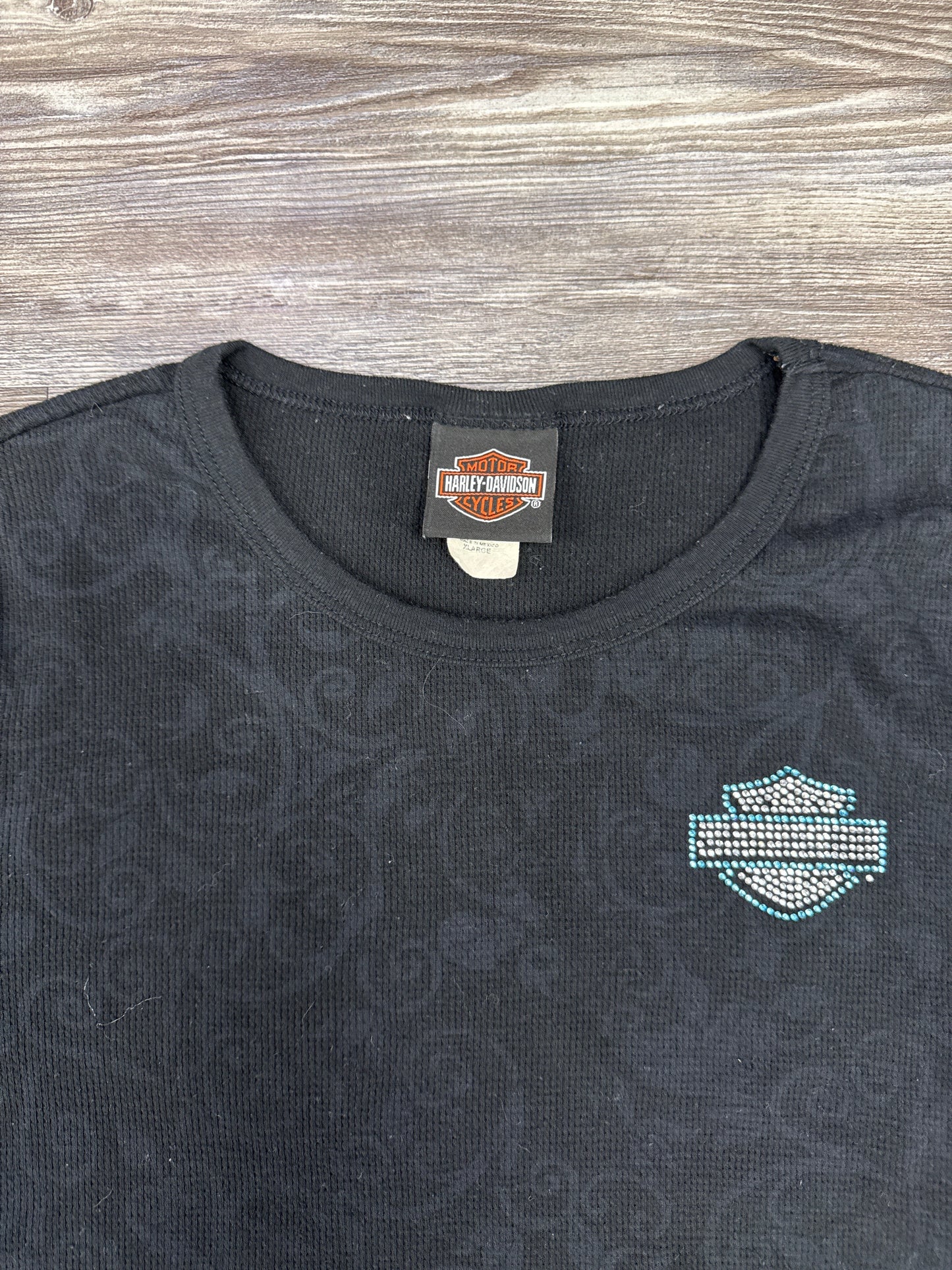 Top Long Sleeve By Harley Davidson In Black, Size: Xl