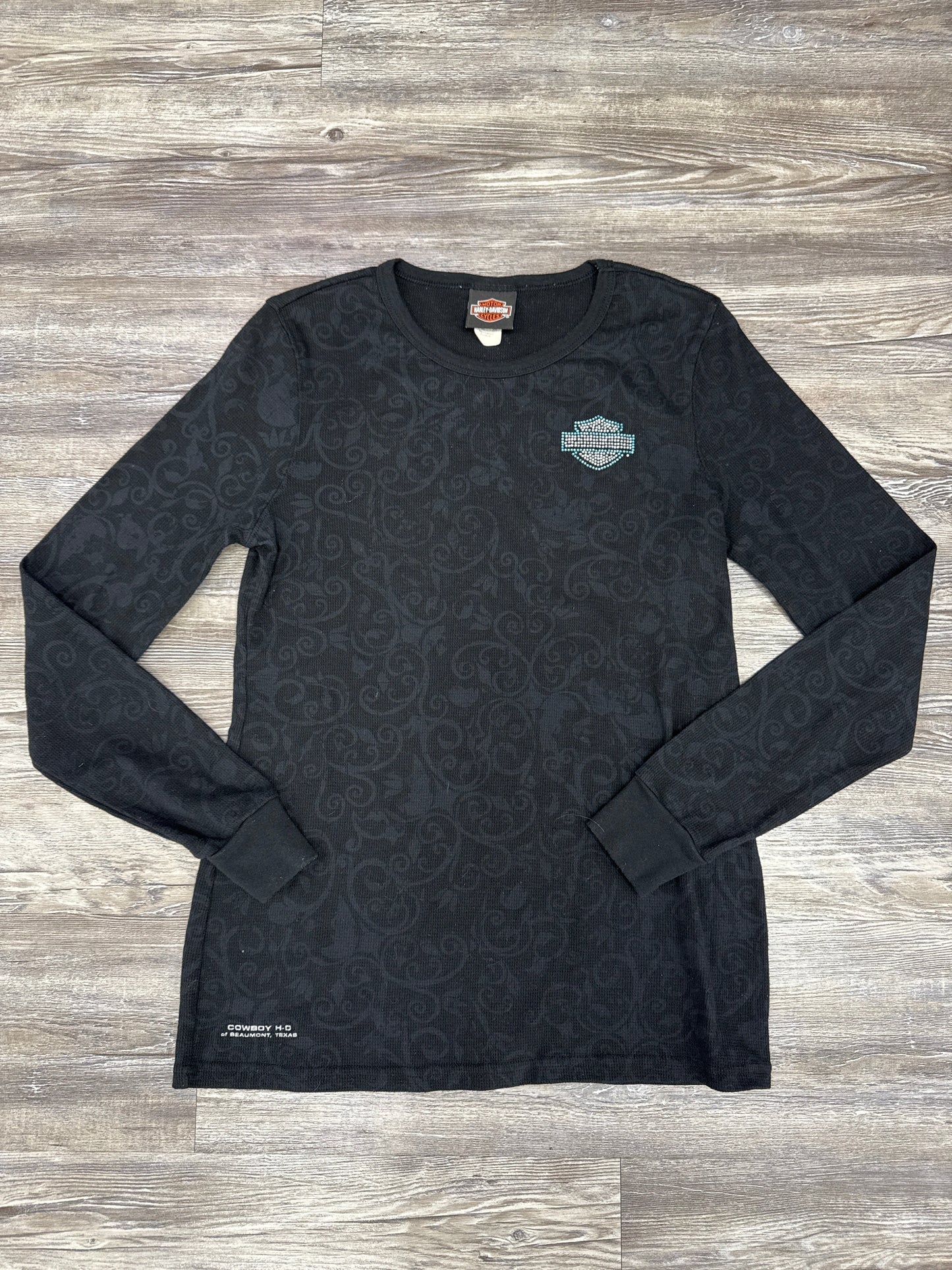 Top Long Sleeve By Harley Davidson In Black, Size: Xl