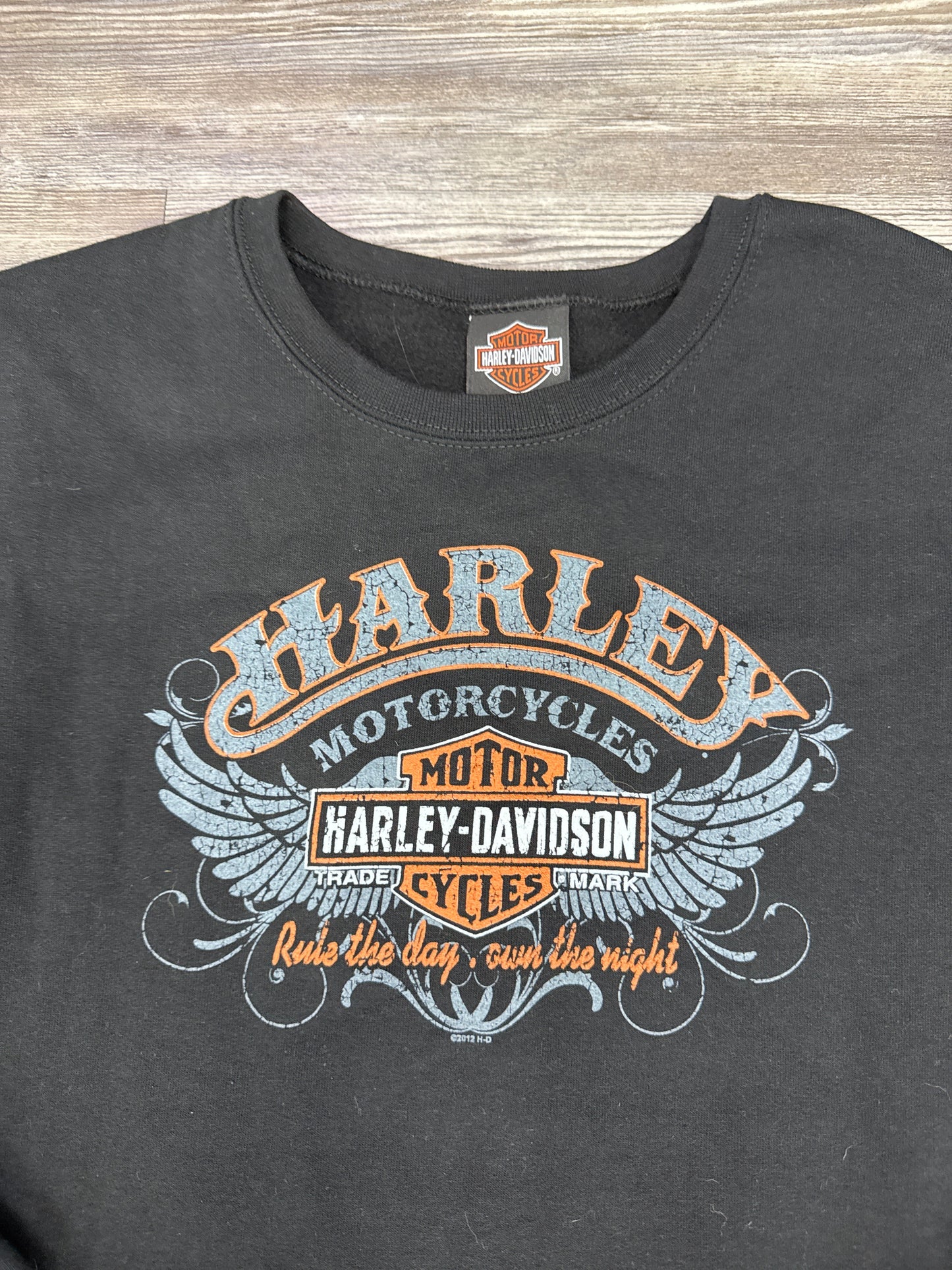 Sweatshirt Crewneck By Harley Davidson In Black, Size: L