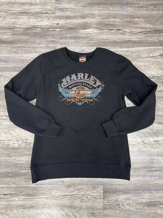 Sweatshirt Crewneck By Harley Davidson In Black, Size: L