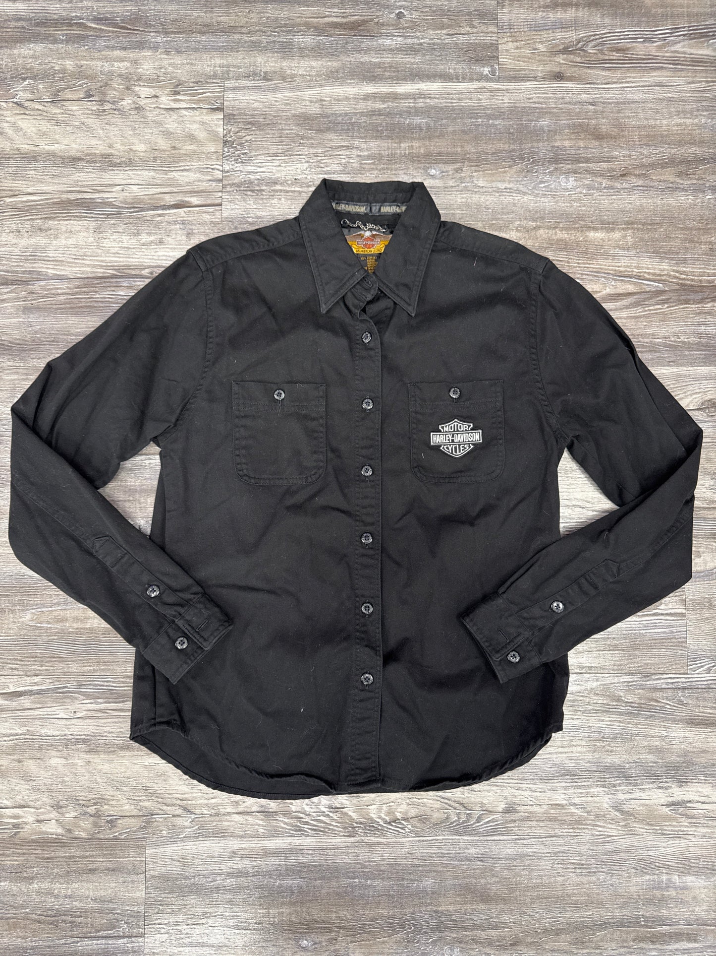 Top Long Sleeve By Harley Davidson In Black, Size: M