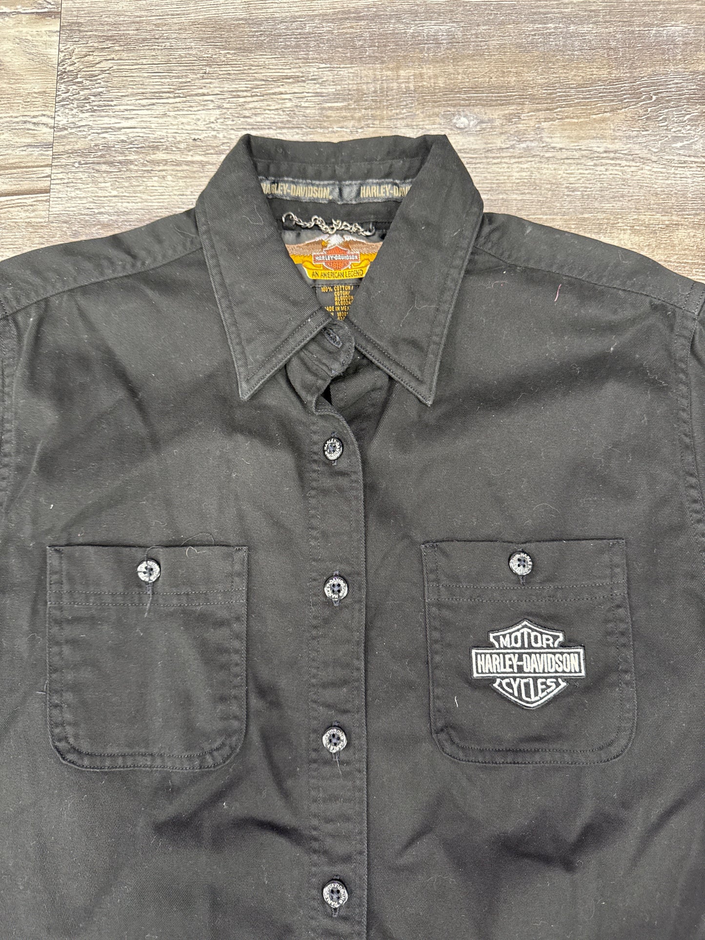 Top Long Sleeve By Harley Davidson In Black, Size: M