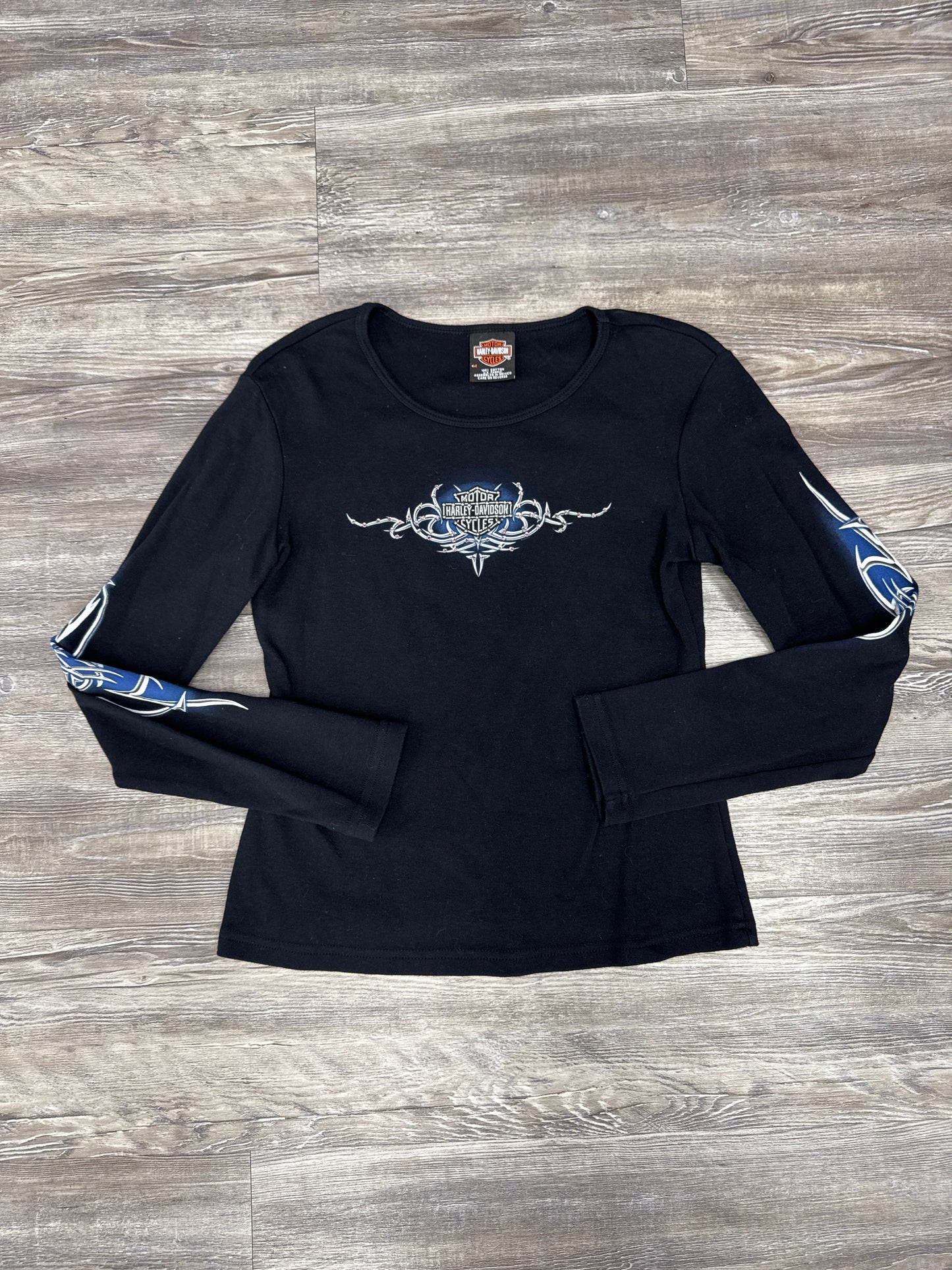 Top Long Sleeve By Harley Davidson In Black, Size: M