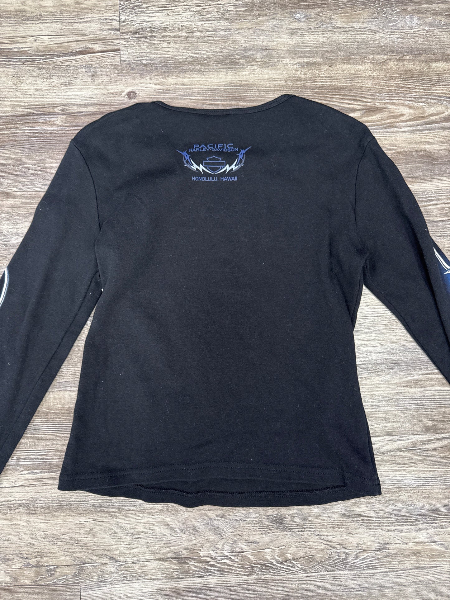 Top Long Sleeve By Harley Davidson In Black, Size: M